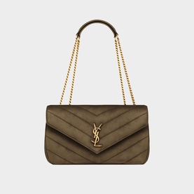Loulou Medium&nbsp;Matelass&eacute; Suede Bag
