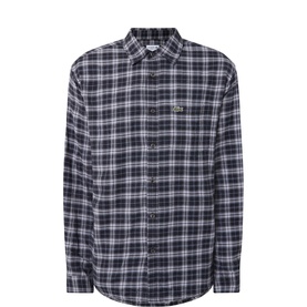 Lacoste multi-coloured check casual shirt in cotton, featuring button-down collar and signature crocodile logo badge