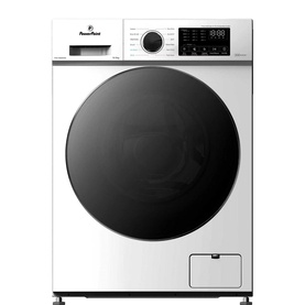 Powerpoint 10kg Wash 6kg Dry 1400rpm Washer Dryer in white, front-loading with black circular door and digital control panel.
