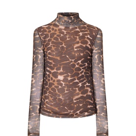 Jadyn Leopard Turtleneck Top