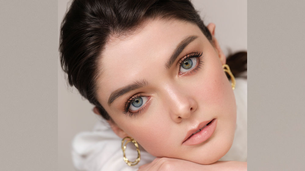 Model looking into camera
