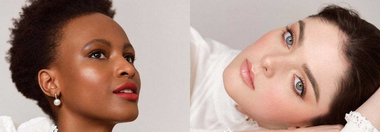 2 models in bridal make up