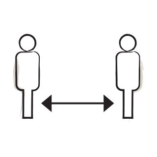 Social distancing icon