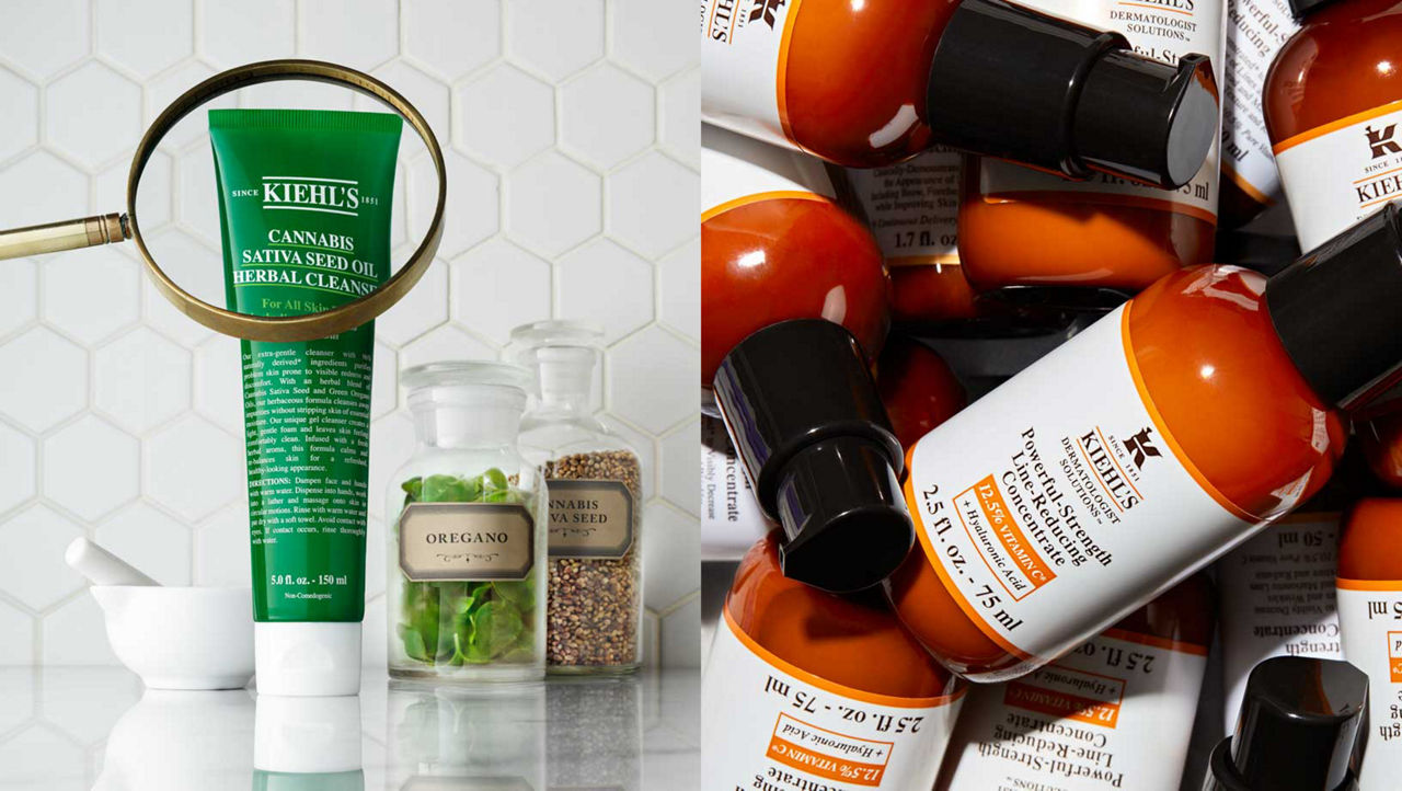 Kiehls Cannabis Sativa Seed Oil Herbal Cleanser & Powerful-Strength Line-Reducing Concentrate